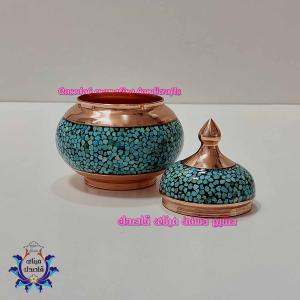 قندان فیروزه کوبی ۱۱ سانتیمتر کد ۲
