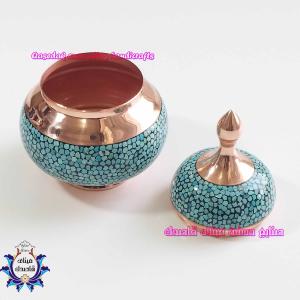 قندان فیروزه کوبی ۱۵ سانتیمتر کد ۲