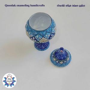 قندان پایه دار میناکاری ۲۳ سانتیمتر کد ۶