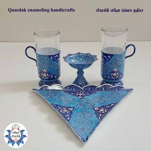 سرویس چایخوری دو نفره میناکاری کد ۵