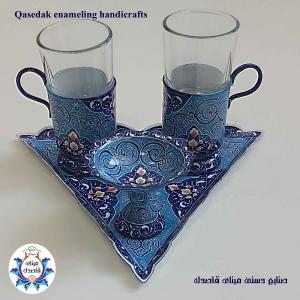سرویس چایخوری دو نفره میناکاری کد ۵