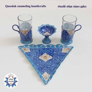 سرویس چایخوری دو نفره میناکاری کد ۴