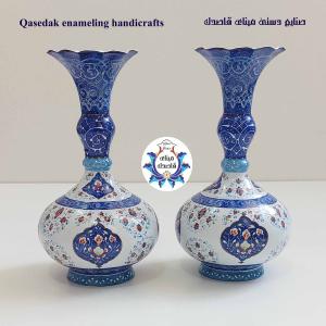 گلدان میناکاری پاپیونی ۲۲ سانتیمتر کد ۲۲۵۷
