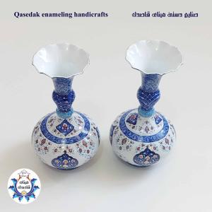 گلدان میناکاری پاپیونی ۲۲ سانتیمتر کد ۲۲۵۷