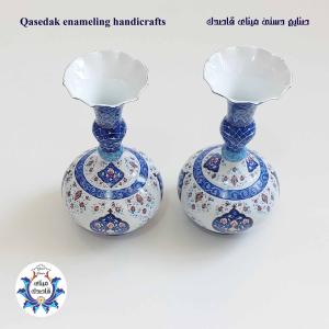 گلدان میناکاری پاپیونی ۲۲ سانتیمتر کد ۲۲۵۷