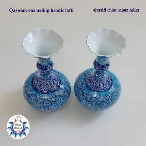 گلدان میناکاری پاپیونی ۲۲ سانتیمتر کد ۲۲۵۹