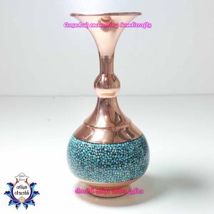 گلدان فیروزه کوبی ۲۰ سانتیمتر کد ۱