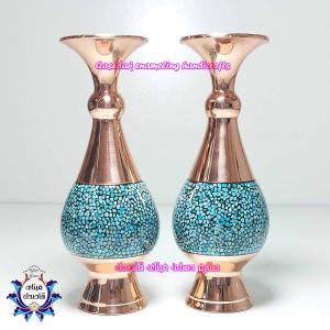 گلدان فیروزه کوبی ۱۶ سانتیمتر کد ۱